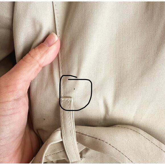 VTG Women Windsor Bay JCPenney Trench Coat 8P Classic Minimalist Tan Long Belted - Picture 11 of 11